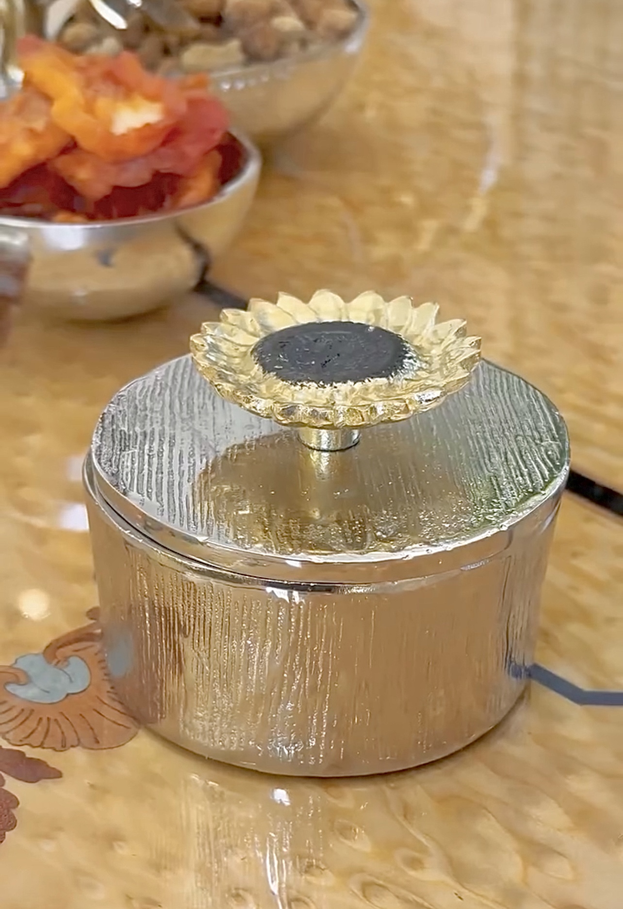 قندان طرح گل افتابگردان